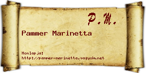 Pammer Marinetta névjegykártya
